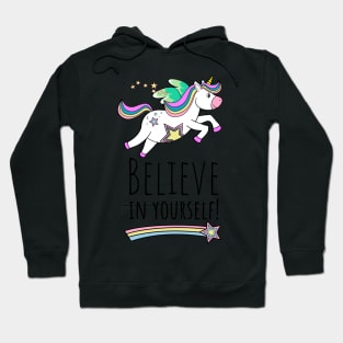 Flying Unicorn With Inspirational Message Hoodie